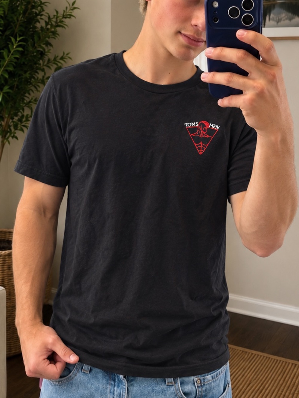 Tom of Finland Men's T-Shirt Size S Black Tom's Men Embroidered Logo